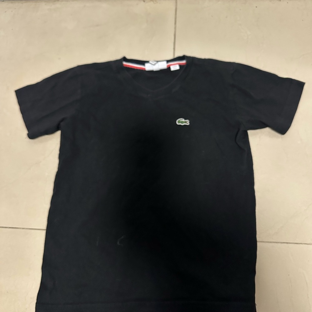 Lacoste Black Crew Neck Tee